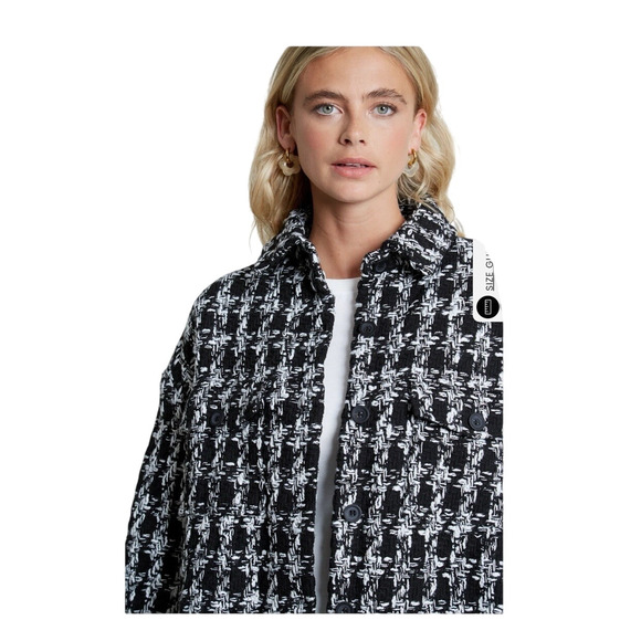 Native Youth Melia Women’s XS Cropped Blazer Jacket Quiet Luxury Office Holiday - Picture 4 of 7